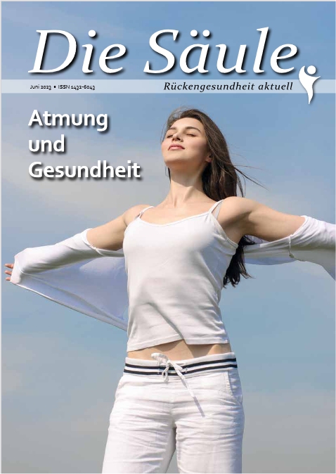 Cover Zeitschrift „Die Saeule“, Juni 2023, „Atmung und Gesundheit“
