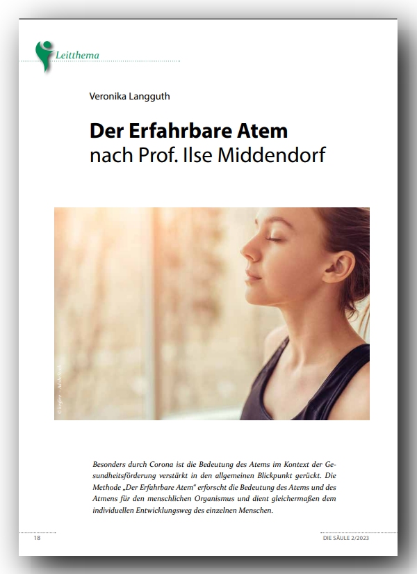 Erfahrbarer Athem nach Prof. Ilse Middendorf, Beitrag von Veronika Langguth